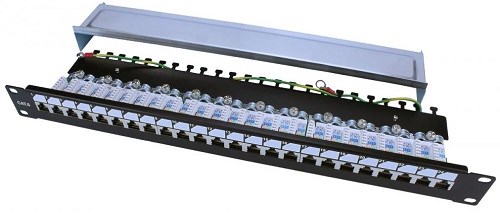 Патч-панель 19" 24xRJ45, FTP, Кат. 6 Hyperline PP3-19-24-8P8C-C6-SH-110D 549482