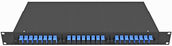 Кросс оптический стоечный  TopLAN КРС-Top-1U-24SC/U-OS2-BK 649018