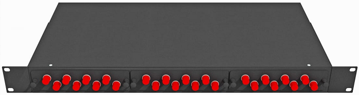 Кросс оптический стоечный  TopLAN КРС-Top-1U-24FC/U-OM2-BK 649011