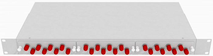 Кросс оптический стоечный  TopLAN КРС-Top-1U-24ST/U-OS2-GY 649024