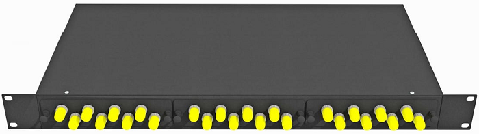 Кросс оптический стоечный  TopLAN КРС-Top-1U-24ST/U-OM2-BK 649023