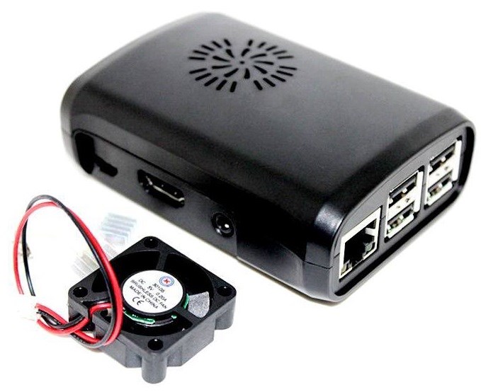 Корпус  HKSHAN Case for Raspberry Pi 3 + fan module + 3 pcs heat sink 547023