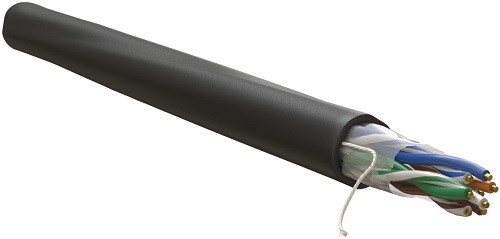 Кабель витая пара U/UTP 5e кат. 4 пары WRLine WR-UTP-4P-C5E-PE-BK 993518