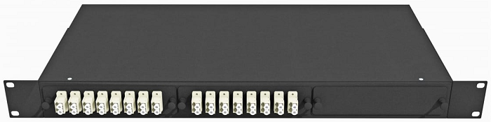 Кросс оптический стоечный  TopLAN КРС-Top-1U-16LC/U-DX-OM4-BK 763309