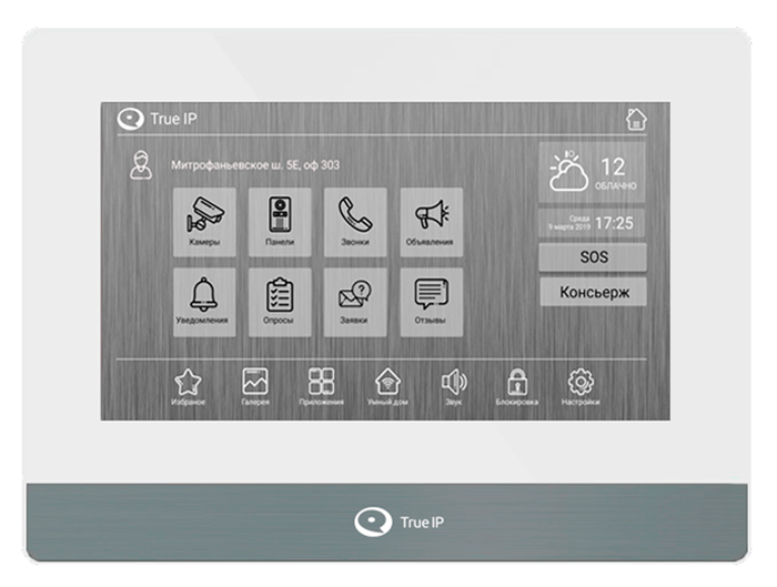 Видеодомофон  True IP Systems TI-4107AW 1013565