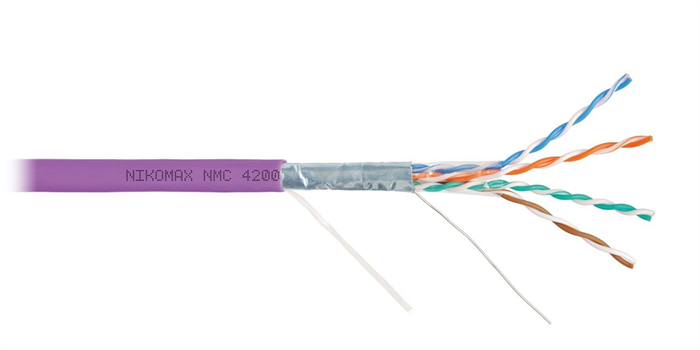 Кабель витая пара F/UTP 5e кат. 4 пары NikoMax NMC 4200C-VL 1093632