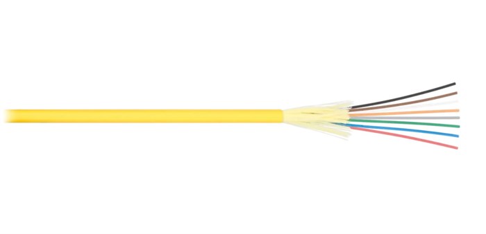 Кабель волоконно-оптический 9/125, 16 волокон NIKOLAN NKL-F-004S2I-00C-YL 1057512