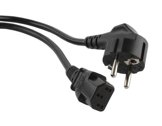 Кабель питания  Hyperline PWC-IEC13-SHM-3.0-BK 326871