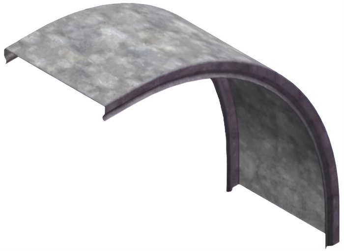 Крышка на угол верт. внешний 90°  Ostec КУВТП90-50-0,7-R200-СЦ 914875