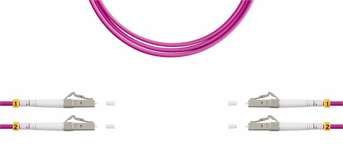 Патч-корд волоконно-оптический TELCORD ШОС-2x3.0-2LC/U-2LC/U-MM504-8м-LSZH-MG 989783