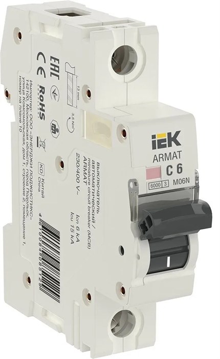 Автоматический выключатель  IEK AR-M06N-1-C006 902470