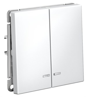 Выключатель двухклавишный с подсветкой  Systeme Electric GAL000153S 1226379