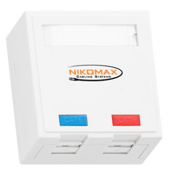 Компьютерная розетка настенная NikoMax NMC-WO2UD2-FT-ST-WT 396657
