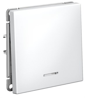 Выключатель одноклавишный с подсветкой  Systeme Electric GAL001313S 1226359