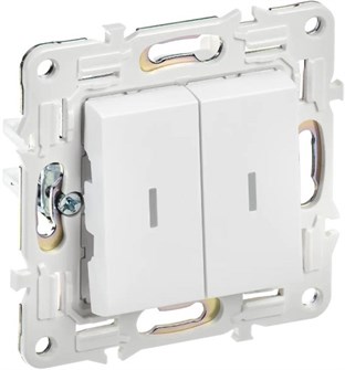 Переключатель двухклавишный  IEK SK-V22-1-10-K01 1157119