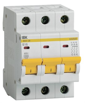 Автоматический выключатель  IEK MVA20-3-016-B 1147722