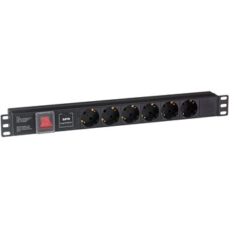 Блок розеток  Exegate ServerPro PDU-19H607 Al-6S-C14-SW-SPD1 1041310