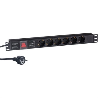 Блок розеток  Exegate ServerPro PDU-19H608 Al-6S-EU2CU-SW-SPD1 1041311