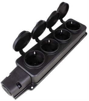 Каучуковая колодка  Filum FL-SB-4EU-IP44-BK 1181582