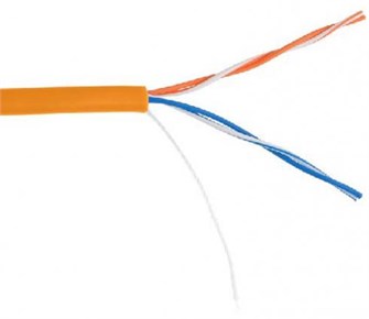 Кабель витая пара U/UTP 5e кат. 2 пары Netlan EC-UU002-5-LSZH-OR 512787