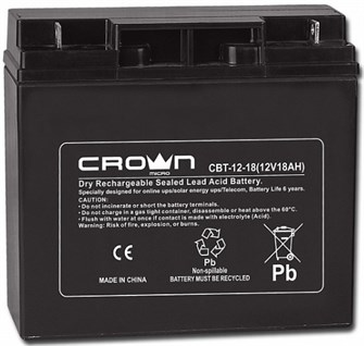 Аккумулятор  Crown CBT-12-18 1015062