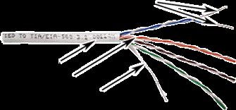 Кабель витая пара U/UTP 5e кат. 4 пары TWT TWT-5EUTP-LSZH 409825