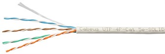 Кабель витая пара U/UTP 5e кат. 4 пары Cabeus UTP-4P-Cat.5e-SOLID-GY-LIGHT 728732