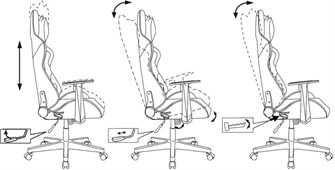 Кресло игровое ZOMBIE GAME PENTA 1111228