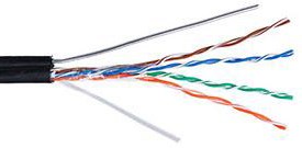 Кабель витая пара U/UTP 5e кат. 4 пары Netlan EC-UU004-5E-PE-SW-BK 512795