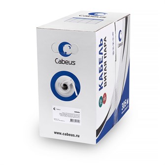 Кабель витая пара U/UTP 5e кат. 4 пары Cabeus UTP-4P-Cat.5e-SOLID-LSLTx-GY 895836