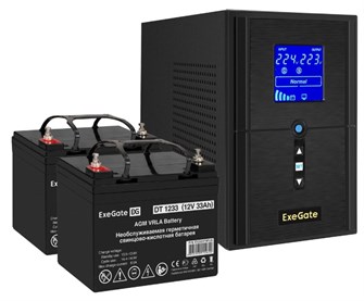 Комплект  Exegate SineTower SZ-1000.LCD.AVR.2SH.1C13.USB 1118211