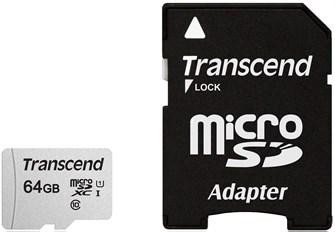 Карта памяти MicroSDXC 64GB Transcend TS64GUSD300S-A 631780