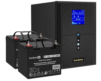 Комплект  Exegate SineTower SZ-2000.LCD.AVR.3SH.1C13.USB 1118250