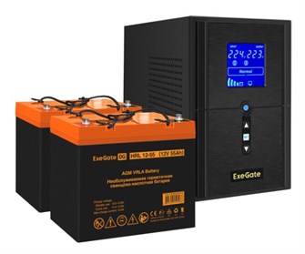 Комплект  Exegate SineTower SZ-1500.LCD.AVR.2SH.1C13.USB 1118235