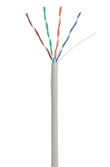 Кабель витая пара U/UTP 5e кат. 4 пары Netlan EC-UU004-5E-PVC-GY-1 596212
