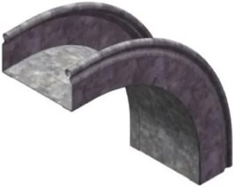 Угол верт. внешний 90°  Ostec УВТП90-300х50-0,7-R200-СЦ 914865