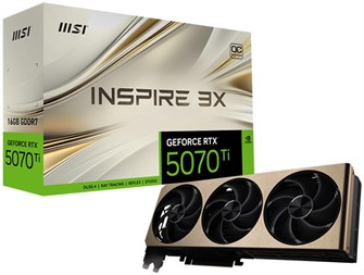 Видеокарта MSI GeForce RTX 5070 TI INSPIRE 3X OC (RTX 5070 Ti 16G INSPIRE 3X OC) 1224395