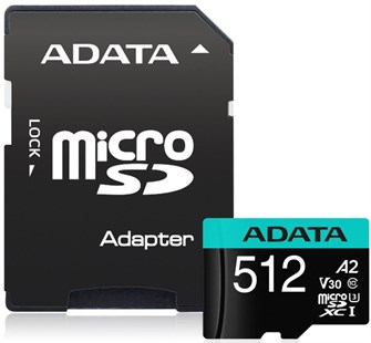 Карта памяти MicroSDXC 512GB ADATA AUSDX512GUI3V30SA2-RA1 1007460