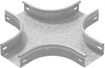 Ответвитель X-образ.  Ostec ХТП-100х100-0,7-R100-СЦ 914907