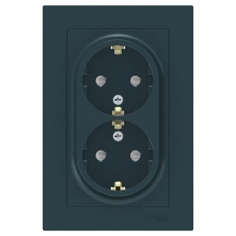 Розетка двухместная с заземлением  Systeme Electric ATN000826 1156033