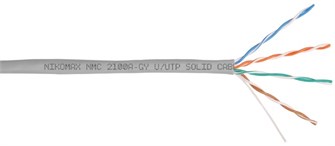 Кабель витая пара U/UTP 5e кат. 4 пары NikoMax NMC 2100A-GY 1140204
