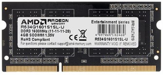 Модуль памяти SODIMM DDR3 4GB AMD R534G1601S1SL-U 700297