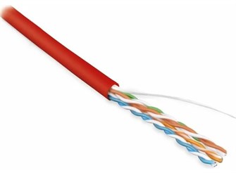 Кабель витая пара U/UTP 5 кат. 4 пары Lanmaster LAN-5EUTP-PT-LSZH-RD 1141500