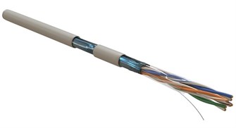 Кабель витая пара F/UTP 5e кат. 4 пары Hyperline FUTP4R-C5E-S24-IN-LSZH-GY-305 1181642