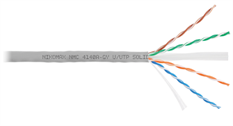 Кабель витая пара U/UTP 6 кат. 4 пары NikoMax NMC 4140A-GY 1093609