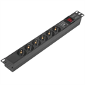 Блок розеток  Exegate ServerPro PDU-19H607 Al-6S-C14-SW-SPD1 1041310