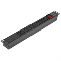Блок розеток 19", 10 розеток Exegate ServerPro PDU-19H001 Al-10C13-C14-SW 1041291