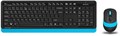 Клавиатура и мышь Wireless A4Tech FG1010 BLUE 721389