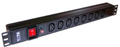 Блок розеток 19", 8 розеток TWT TWT-PDU19-10A8C3 524014