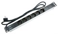 Блок розеток 19", 6 розеток Cabeus PDU-6P-2EU 513163